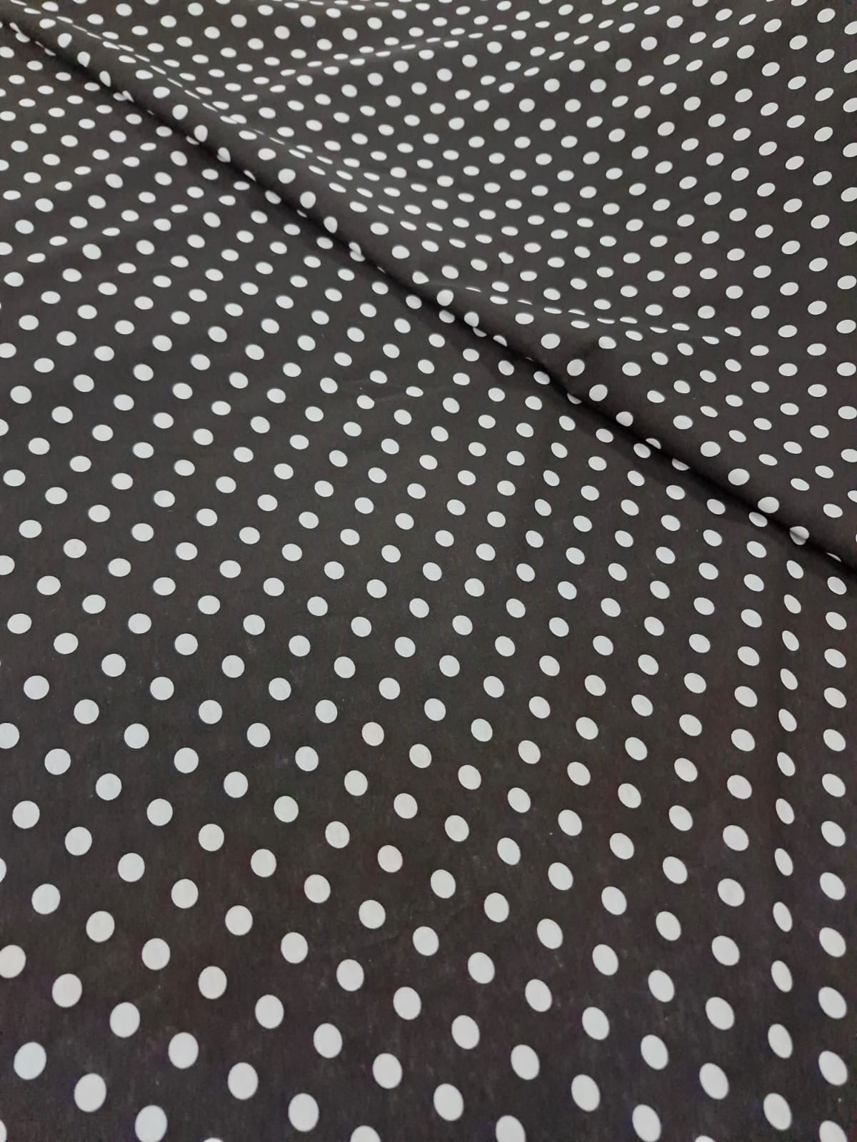 ￼kit Lençol de Elástico King – Estampa Poá Preto com Branco | 3 Peças