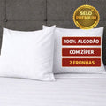 Kit 02 Capas Porta Travesseiro – Fronhas 100% Algodão branca